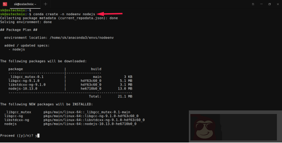 使用 Conda 创建 NodeJS 虚拟环境 使用 Conda 创建 NodeJS 虚拟环境
