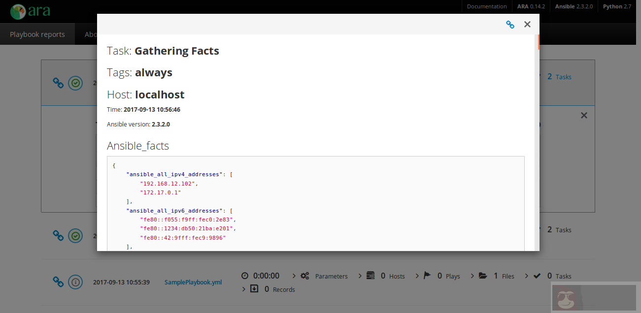 Ansible 运行分析工具 ARA