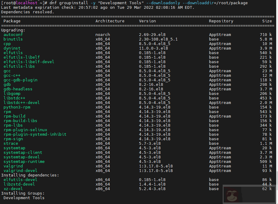 CentOS 8 中 dnf 管理器如何仅下载不安装软件 CentOS 8 中 dnf 管理器如何仅下载不安装软件