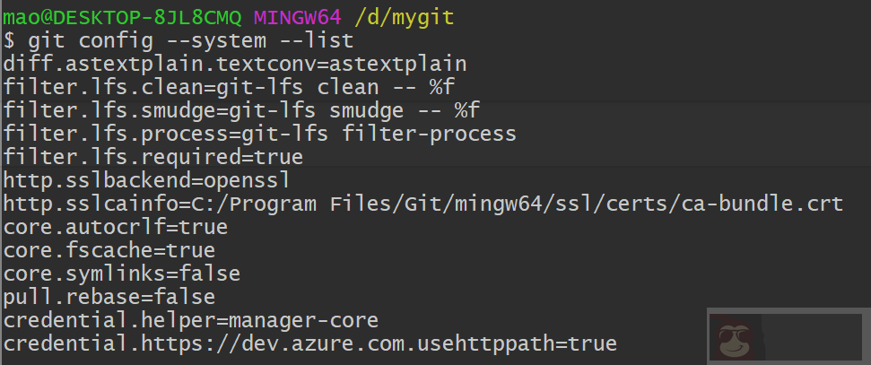 git 查看 config 配置信息 git 查看 config 配置信息