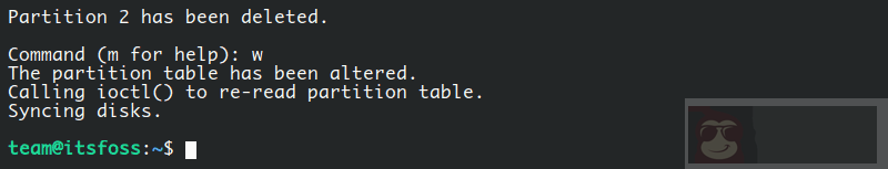 在 Linux 中如何删除分区