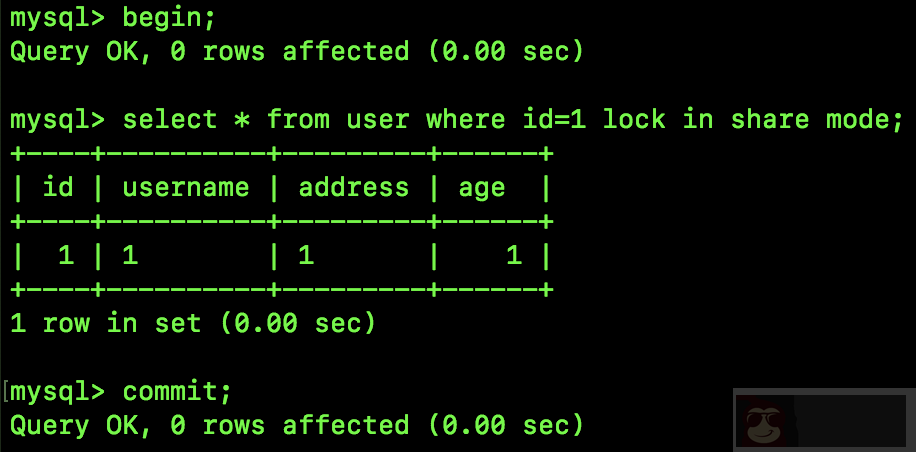 Mysql 中 S 锁和 X 锁的区别