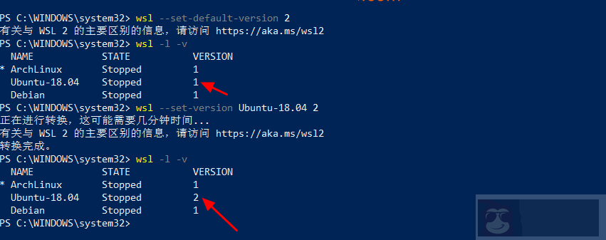 简述 WSL 2 安装和 WSL 1 转换为 WSL 2 简述 WSL 2 安装和 WSL 1 转换为 WSL 2
