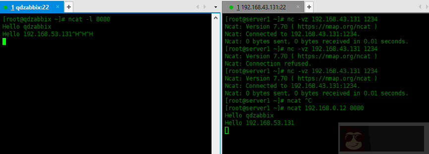 ncat 命令使用实例 ncat 命令使用实例