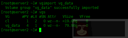 如何将 lvm 卷移动到另一台服务器中