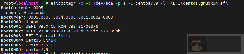 CentOS7 中使用 efibootmgr 管理 UEFI 启动项 CentOS7 中使用 efibootmgr 管理 UEFI 启动项
