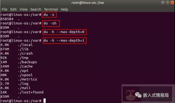 Linux 中各文件夹所占空间大小技巧 Linux 中各文件夹所占空间大小技巧