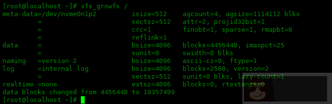 如何在 Linux 中扩展 XFS 根分区