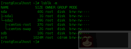 使用 lsblk 命令列出系统中的块设备