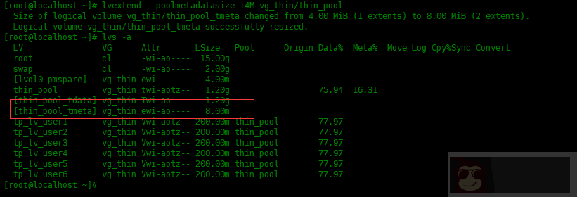 Centos8 中创建 LVM 精简逻辑卷