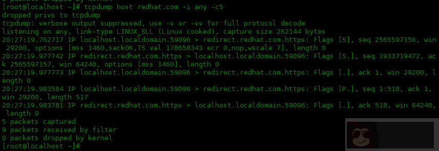 tcpdump 命令的常用选项：二