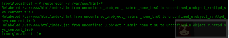 restorecon 命令使用实例