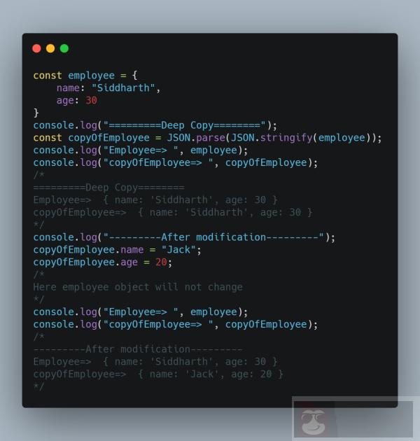 详谈 Javascript 中的深拷贝和浅拷贝 详谈 Javascript 中的深拷贝和浅拷贝