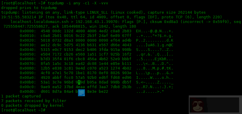 tcpdump 命令的常用选项:三 tcpdump 命令的常用选项:三