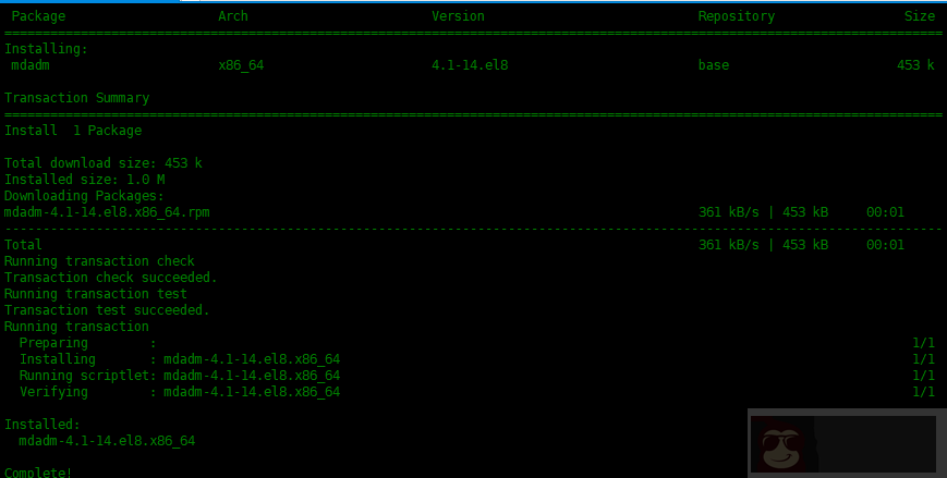 Centos8 中配置 RAID1 磁盘阵列
