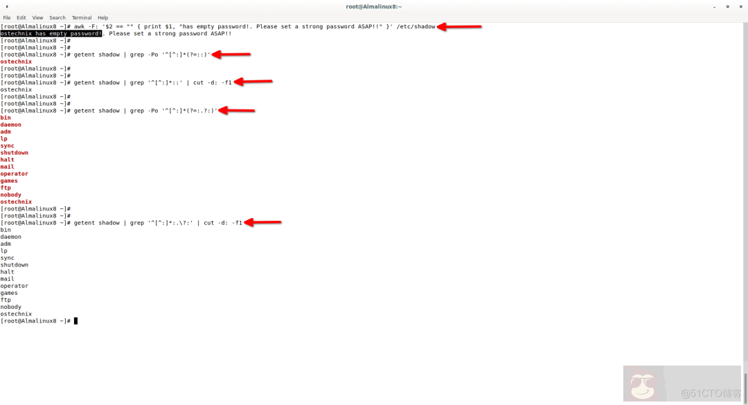 如何查找 Linux 系统中密码为空的所有用户 如何查找 Linux 系统中密码为空的所有用户