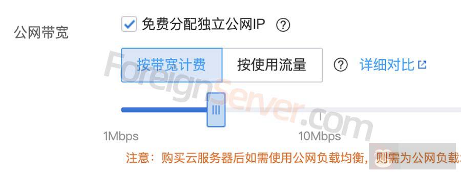 腾讯云服务器公网带宽
