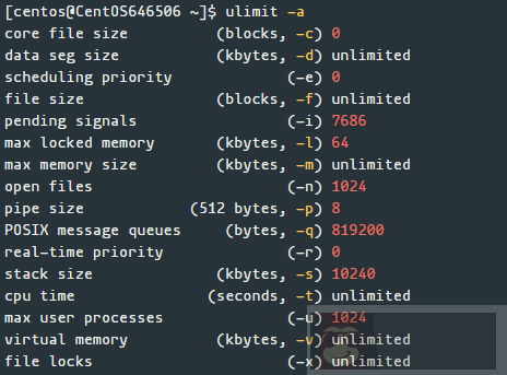 CentOS 6.5 为例 ulimit 命令详解
