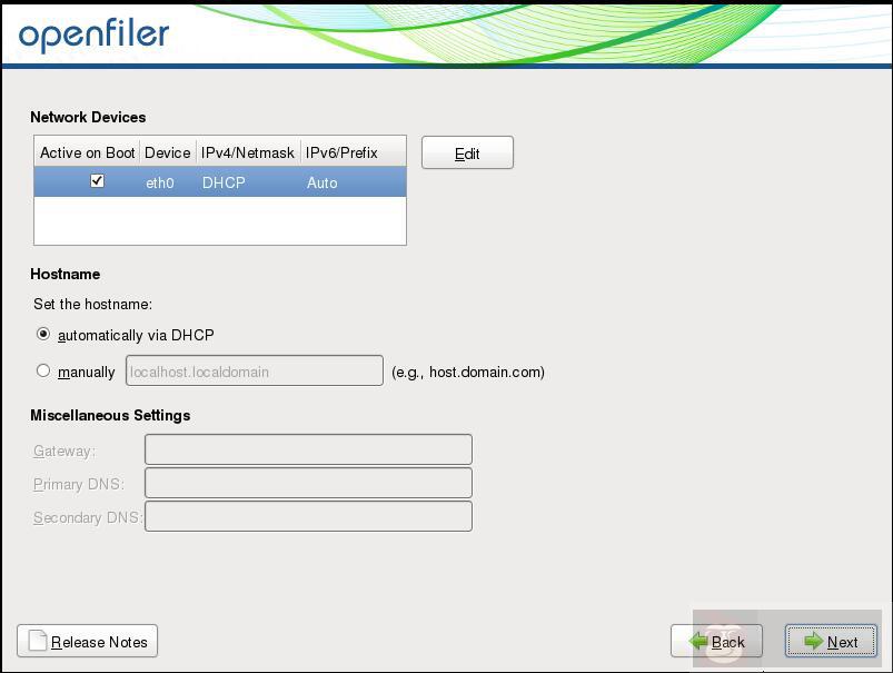 虚拟机里面安装 Openfiler 2.99 虚拟机里面安装 Openfiler 2.99
