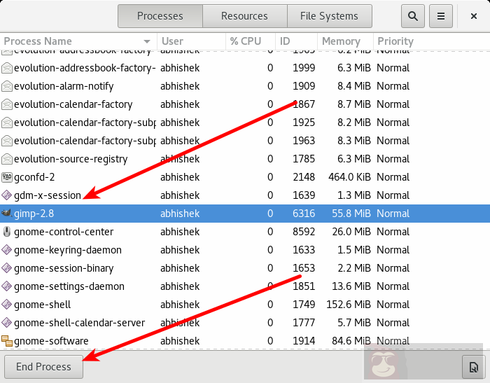 在 Linux 下使用任务管理器 在 Linux 下使用任务管理器
