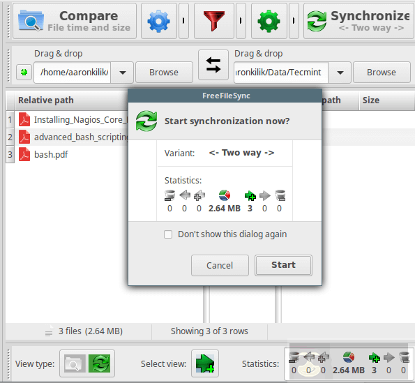 用 FreeFileSync 在 Ubuntu 中对比及同步文件 用 FreeFileSync 在 Ubuntu 中对比及同步文件