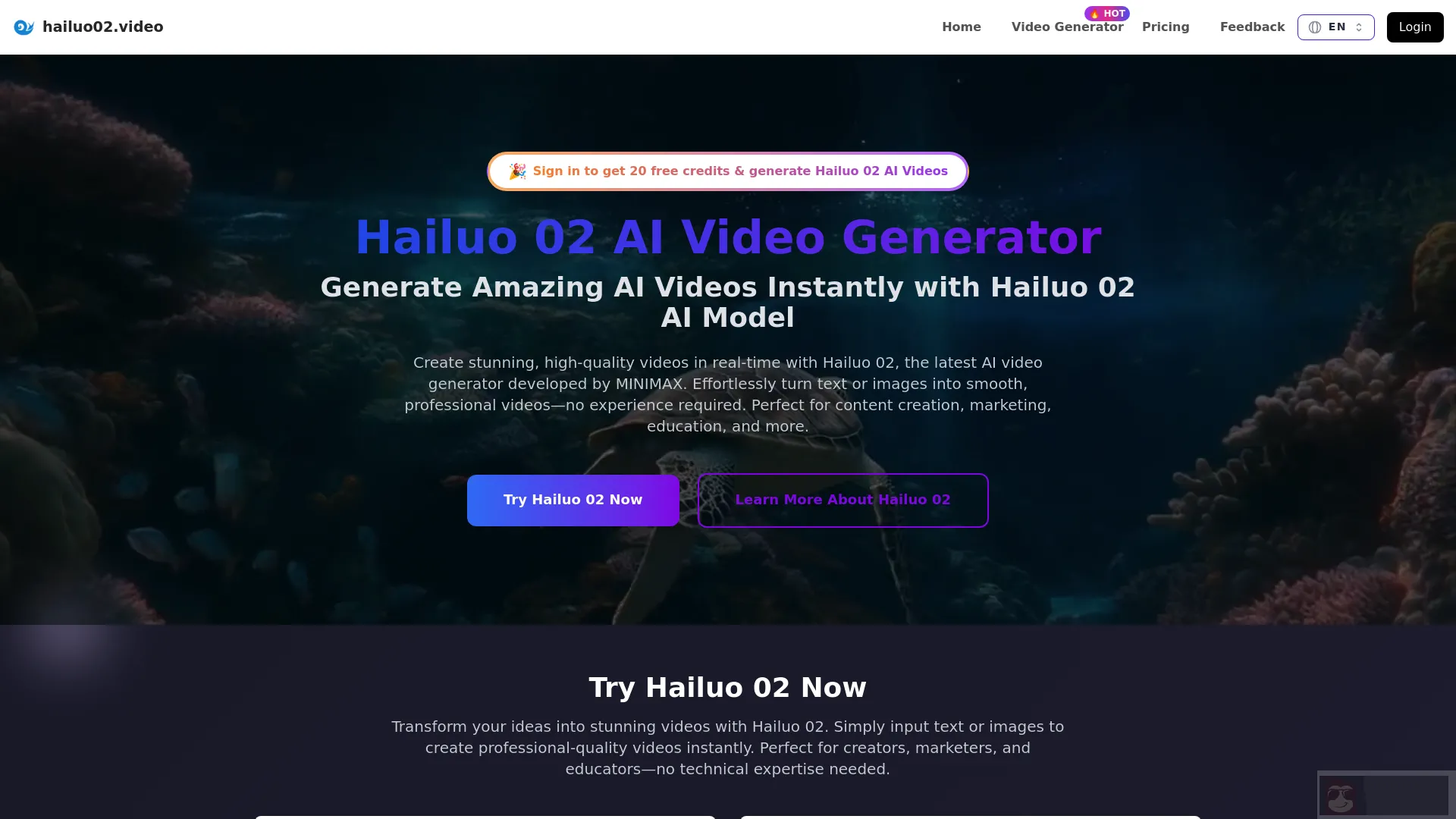 海螺 02 AI 视频生成器,将文本和图片转化为专业视频